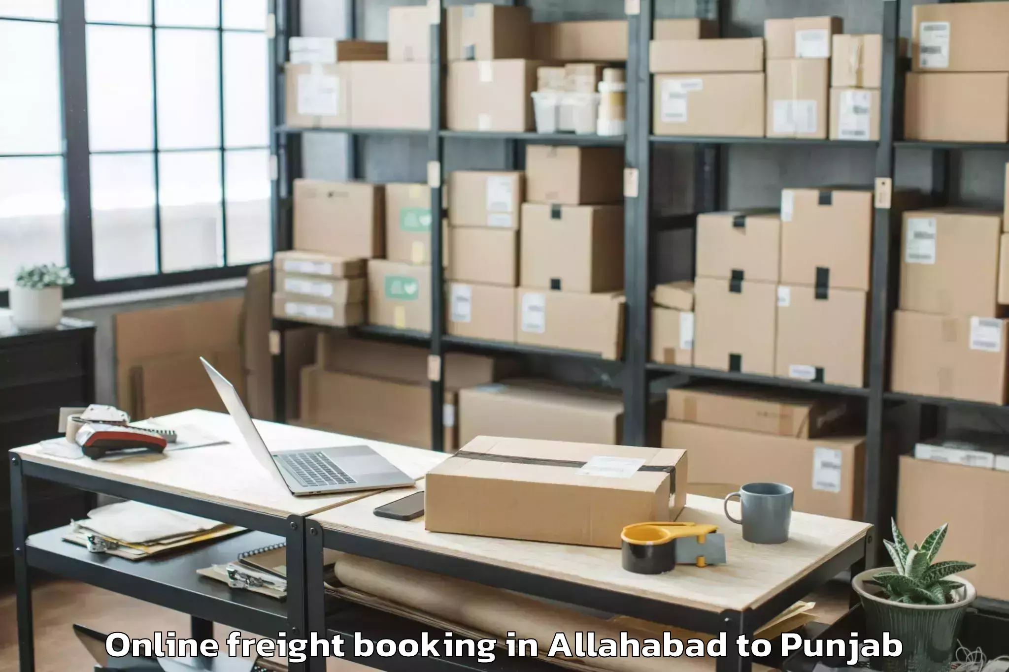 Professional Allahabad to Mukerian Online Freight Booking